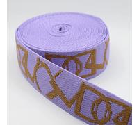 LEDUC 5 mètres de sangle Crazy "D" 38mm 5 Couleurs Doux Brillant pour Sac, Bretelle, Ceinture, Bandoulière, Maroquinerie (03 Mauve/Brun Clair)
