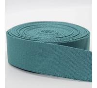 Leduc 5 Mètres De Sangle de qualité Premium En Polyester Style Classique Doux Brillant pour Sac, Bretelle, Ceinture, Bandoulière, Maroquinerie Bleu Canard 212 40mm