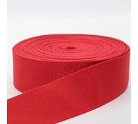 Leduc 5 Mètres De Sangle de qualité Premium En Polyester Style Classique Doux Brillant pour Sac, Bretelle, Ceinture, Bandoulière, Maroquinerie Rouge 201 40mm