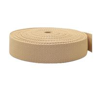 Leduc 5 mètres de Sangle Sergé Classique 38mm Doux Brillant pour Sac, Bretelle, Ceinture, Bandoulière, Maroquinerie (10 Beige)