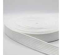 LEDUC 5mètres sangle côtelée Coton Différentes couleurs 30mm (Blanc (02))