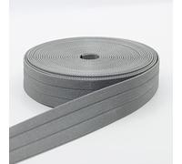 LEDUC 5mètres sangle côtelée Polyester Différentes couleurs 09 Gris 30mm