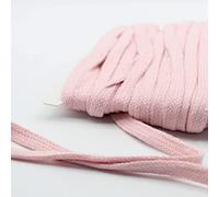 LEDUC Corde Plate Coton tressé 10 Coloris Disponibles 1cm 20m pour Couture Sweat à Capuche Sweat-Shirts survêtements Rose Ancien (I)