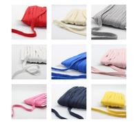 Leduc Corde Plate Coton tressé 10 Coloris Disponibles 1cm 20m pour Couture Sweat à Capuche Sweat-Shirts survêtements Gris (F)