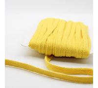 LEDUC Corde Plate Coton tressé 10 Coloris Disponibles 1cm 20m pour Couture Sweat à Capuche Sweat-Shirts survêtements Jaune (G)