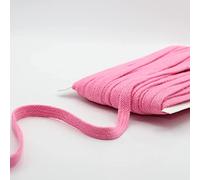 Leduc Corde Plate Coton tressé 10 Coloris Disponibles 1cm 20m pour Couture Sweat à Capuche Sweat-Shirts survêtements Rose (J)