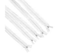 LEDUC Fermeture Éclair Invisible, en Plastique, Blanc, 22 cm, Lot de 5