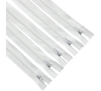 Leduc Lot de 5 Fermetures éclair en Nylon Blanc 15 cm