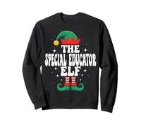 L'éducateur spécialisé Elf Funny Christmas Matching Family Sweatshirt