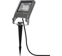 LEDVANCE Endura Flood Spike LED | Projecteur Piquet Extérieur | Gris foncé | 20 Watts - 1700 Lumens | Blanc Chaud 3000K | Etanche IP65