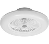 LEDVANCE Ventilateur de plafond LED Smart WiFi rond blanc, dimmable, télécommande incluse