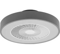 LEDVANCE Smart WiFi ventilateur de plafond à LED, forme cylindrique, gris, gradable, vitesse d'air réglable, télécommande incluse, contrôlable via l'appli et l'assistant vocal, installation facile