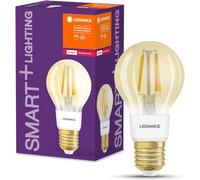 LEDVANCE Ampoule LED intelligente avec ZigBee, culot E27, gradable, blanc chaud (2400K), forme d'ampoule dorée, filament clair, contrôlable avec des systèmes comme Alexa, Google ou Hue, pack de 4.