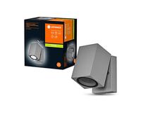LEDVANCE Applique d'extérieur ENDURA Classic Cube ADJ WALL, argent, culot GU10 (max 35W), peut être équipée d'une lampe normale ou intelligente, tête orientable, protection IP44