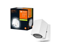 LEDVANCE Applique d'extérieur ENDURA Classic Cube ADJ WALL, blanc, culot GU10 (max 35W), peut être équipée d'une lampe normale ou intelligente, tête orientable, protection IP44