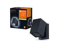LEDVANCE Applique d'extérieur ENDURA Classic Cube ADJ WALL, noire, culot GU10 (max 35W), peut être équipée d'une lampe normale ou intelligente, tête orientable, protection IP44
