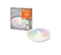 LEDVANCE Applique et plafonnier LED intelligents pour une utilisation en intérieur avec technologie WiFi, couleur de la lumière variable(3000K-6500K), couleurs RVB modifiables, blanc, 34cm