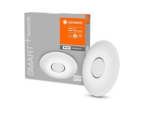 LEDVANCE Applique et plafonnier LED intelligents pour une utilisation en intérieur avec technologie WiFi, couleur de la lumière variable(3000K-6500K), blanc, 41cm,compatible avec Google et Alexa,ORBIS