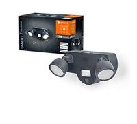 LEDVANCE Applique extérieur SMART+ avec caméra, lumière LED blanc chaud (3000K), 2 têtes en métal de haute qualité, haut-parleur intégré, carte mémoire, technologie WiFi intelligente, IP44