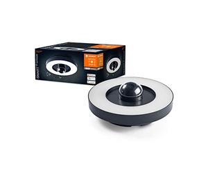 LEDVANCE Applique extérieur SMART+ + caméra, blanc chaud 3000K, boîtier en polycarbonate de haute qualité gris foncé, haut-parleur intégré, carte mémoire, technologie WiFi intelligente
