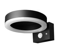 LEDVANCE Applique murale solaire Endura Style cercle unique, polycarbonate, 6 W, noir, taille unique