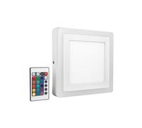 LEDVANCE Applique - plafonnier LED COLOUR + WHITE | Square | blanc chaud | 200mm | 19W | Aluminium | IP20