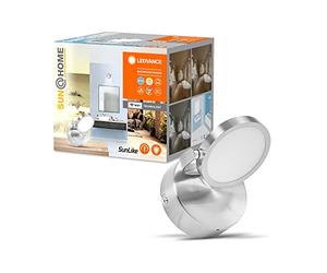 LEDVANCE Applique salle de bain SUN@HOME 110mm IP44, 7,5W, 520lm, lumière blanche réglable (2200K à 5000K), réglable en continu, dimmable, adapte automatiquement la lumière au biorythme, chrome
