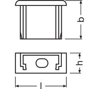 Ledvance Bandes LED à profil plat avec embout PF02/EC/H Pack 2