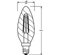 Ledvance Classique Ampoule LED E14 3,4W 470Lm 4000K Blanc Neutre Dimmable IP20