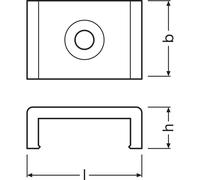 Ledvance Clip-PF04/MB Pack 2 Profilés plats pour bandes LED - Éclairage intérieur