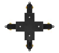 LEDVANCE Connecteur croisé optionnel TRACKLIGHT, noir, pour connecter quatre rails d'alimentation qui se rencontrent en un seul endroit, design moderne de type loft, pour différents arrangements