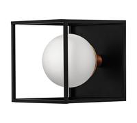 LEDVANCE DECOR Applique salle de bain carrée, 150X150 IP44, noire, culot G9 pour remplacement de lampe, peut être équipée d'une lampe normale ou intelligente, protection IP20