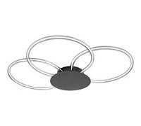 LEDVANCE Decor Aura Lampe de plafond en polycarbonate ondulé avec LED et design filament - 21 W - 2200 lm - 3000 K - 830 blanc chaud - dimmable - gris foncé - plastique (PC) - IP20.} Blanc G