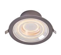 Ledvance DECOR FIL DL ECHO Downlight 166 mm, argent, 7 W, 650 lm, sans fil, design moderne, filament design, contrôle individuel de la luminosité, intensité variable, anneaux lumineux à filaments