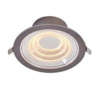 Ledvance DECOR FIL DL RIPPLE Downlight 166 mm, argent, 9 W, 850 lm, sans fil, design moderne, contrôle individuel de la luminosité, intensité variable, anneaux lumineux à filament commutables