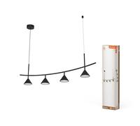 LEDVANCE Decor Fuji 4xPendant, 13W, 3000K en noir | , Indoor Wall Lighting, dia, , pack de 1