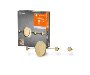 LEDVANCE DECOR Patère Perchero, 800mm, noir/bois, utilisation combinée patère et lumière, module LED intégré avec couleur de lumière blanc chaud (3000K), protection IP20