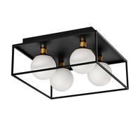 LEDVANCE DECOR Plafonnier salle de bain carré IP44, noir, G9