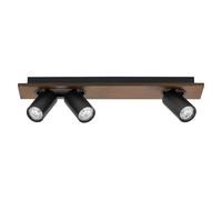 LEDVANCE DECOR SPOT MERCURY 3 x 3,4W, 690lm, aspect bois, noir, spot, têtes régl