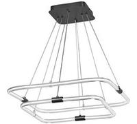 LEDVANCE Decor Tetragon Lampe suspendue 2 flammes en polycarbonate ondulé avec LED et design filament - 23 W - 250 lm - 3000 K - 830 blanc chaud - dimmable - gris foncé - plastique (PC) - IP20.} Blanc