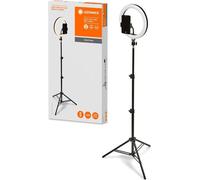 Ledvance Eclairage annulaire LED avec trépied noir 6W 250lm 3000K-6500K 5V USB Bluetooth avec télécommande