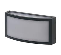 LEDVANCE ENDURA CLASSIC CUADRA luminaire d'extérieur, applique murale, douille E27, gris foncé, aluminium, installation rapide & facile, diffuseur dépoli, indice de protection IP65, utilisation en ext