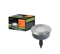 LEDVANCE ENDURA HYBRID INROUND Outdoor Light, Hybrid Light,1W,70lm,Warm White Light Colour,3000K Colour Temperature, Stainless Steel, IP44&IP67 Protection Class, Solar&Mains Operated