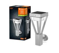 LEDVANCE ENDURA SOLAR BOUQUET WALL SENSOR 36,5cm - applique solaire avec détecteur de mouvement, lampe de jardin, 3 modes de fonctionnement, 6W, 3000K, 200-550 lumen, IP44, argenté