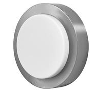 LEDVANCE ENDURA STYLE DISC ST Ø 20cm - luminaire extérieur moderne, avec boîtier en acier inoxydable, luminaire mural extérieur rond, 8W, 3000K blanc chaud, 485 lumen, optique acier brossé