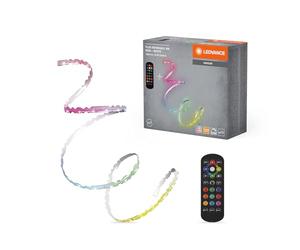 LEDVANCE Flex Bendable Ruban LED RGBW 5M, télécommande incluse, autocollant, dimmable, avec batterie et accessoires de montage