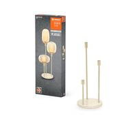 LEDVANCE Lampadaire décoratif avec 3x douilles E27,trois supports (hauteur 36cm,59cm et 78cm),beige, avec câble d'alimentation de 1,8m,ampoule LED OSRAM 1906 parfaitement adaptée disponible séparément