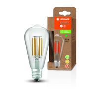 LEDVANCE Lampe à économie d'énergie à LED, filament Edison, E27, blanc chaud (3000K), 4 watts, remplace une ampoule de 60W, très efficace et économe en énergie, pack de 1