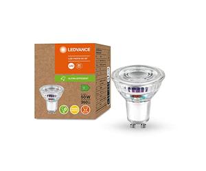 LEDVANCE Lampe à économie d'énergie, réflecteur PAR16, GU10, blanc chaud (3000K), 2.1 watt, remplace une ampoule de 50W, très efficace et à économie d'énergie, pack de 1