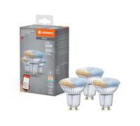 LEDVANCE Lampe à réflecteur LED intelligente avec technologie WiFi, base GU10, couleur de la lumière variable (2700-6500K), dimmable, remplacement 40W, SMART+ WiFi SPOT GU10 Tunable White, lot de 3